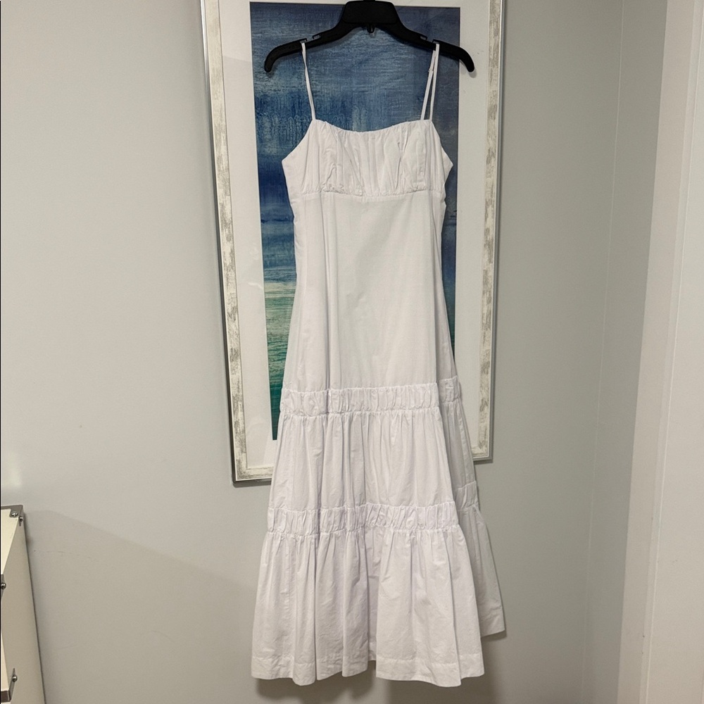 NICHOLAS Gathered cotton-poplin maxi dress